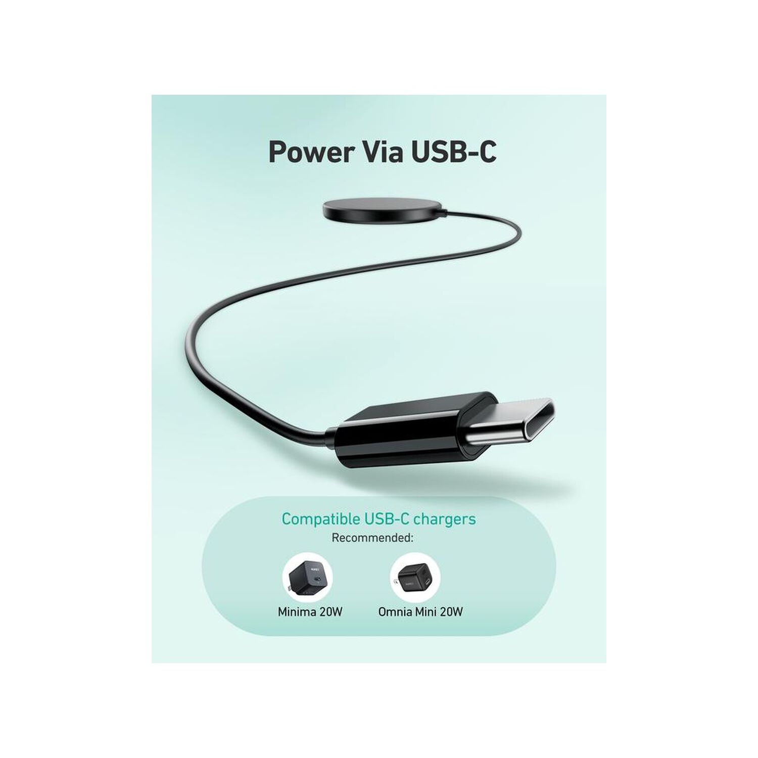 Aukey Cargador Cargador Inal&aacute;mbrico Magn&eacute;tico Para Iphone 12 Negro - Lc-a1 image number 2.0