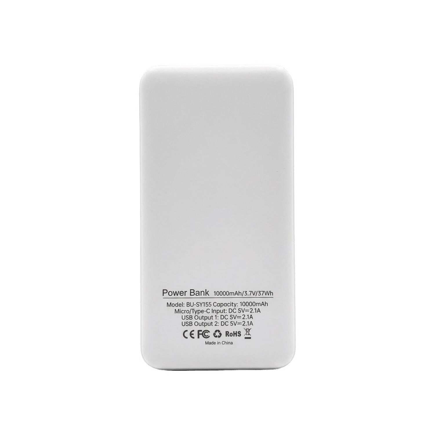 Powerbank Budix 10.000 Mah Doble Usb 2.1a + Entrada Micro Usb/usb-c image number 3.0