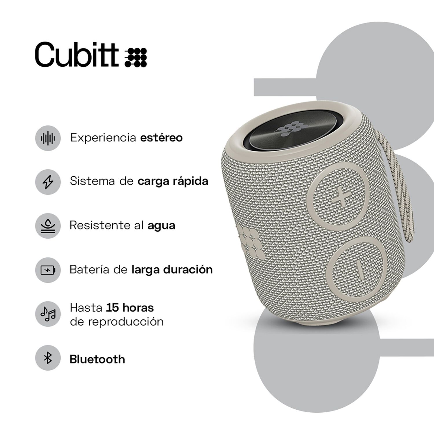 Parlante Cubitt Ct-pwgo8 Unisex Gris image number 2.0