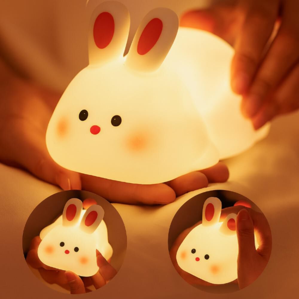 Lampara Nocturna Conejo C/sensor Bebes - Niños Espanta Cuco image number 4.0