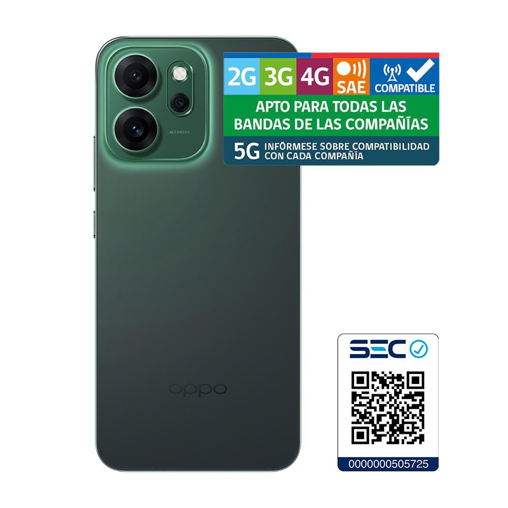 Smartphone Oppo Reno14F / 5G / 256 GB / Verde / Liberado image number 9.0