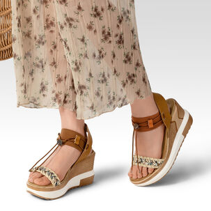 Sandalias Casuales Taco Cu&ntilde;a Mujer Weide Js02