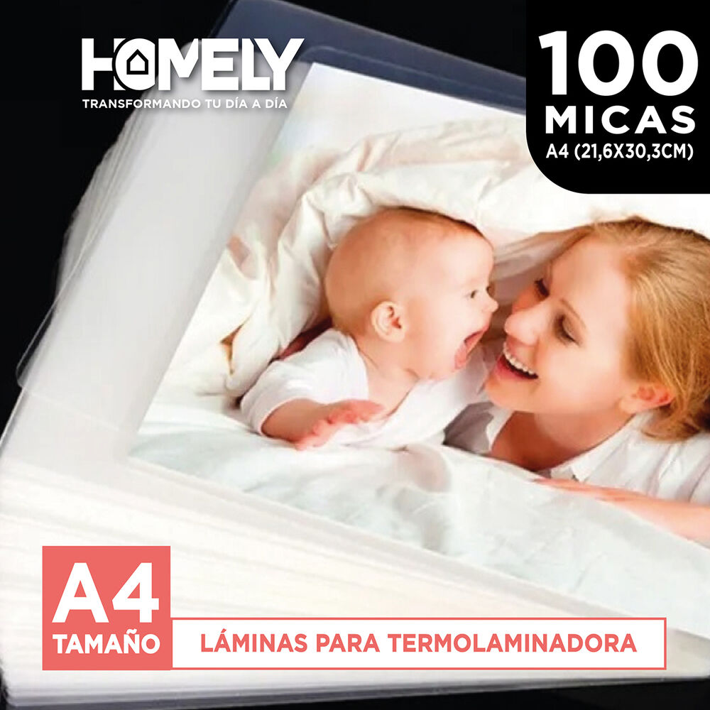 Láminas Termolaminadora A4 100 Micas Plastificadoras 22x30 image number 7.0