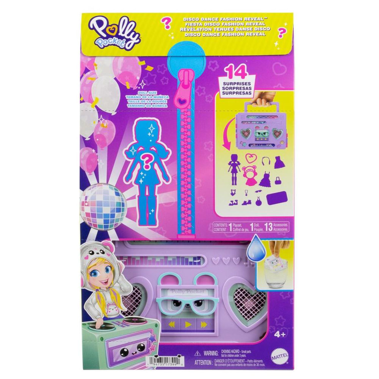 Set De Juegos Mini Mu&ntilde;ecas Polly Pocket Fiesta Disco Fashion image number 5.0