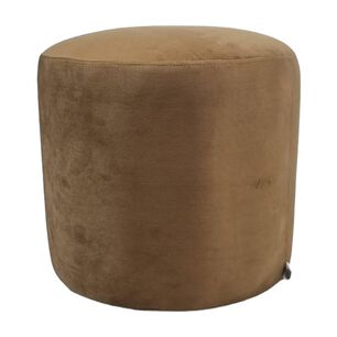 Pouf Redondo Felpa Camel