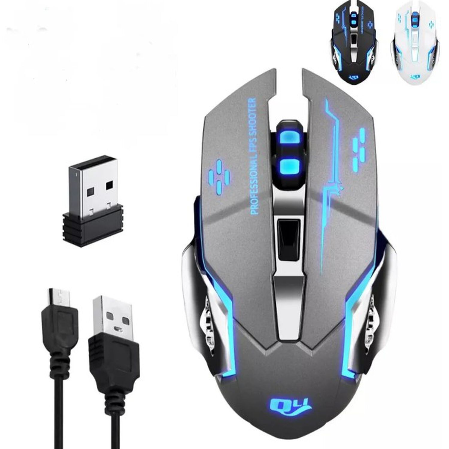 Mouse Gamer Inal&aacute;mbrico Silencioso image number 0.0
