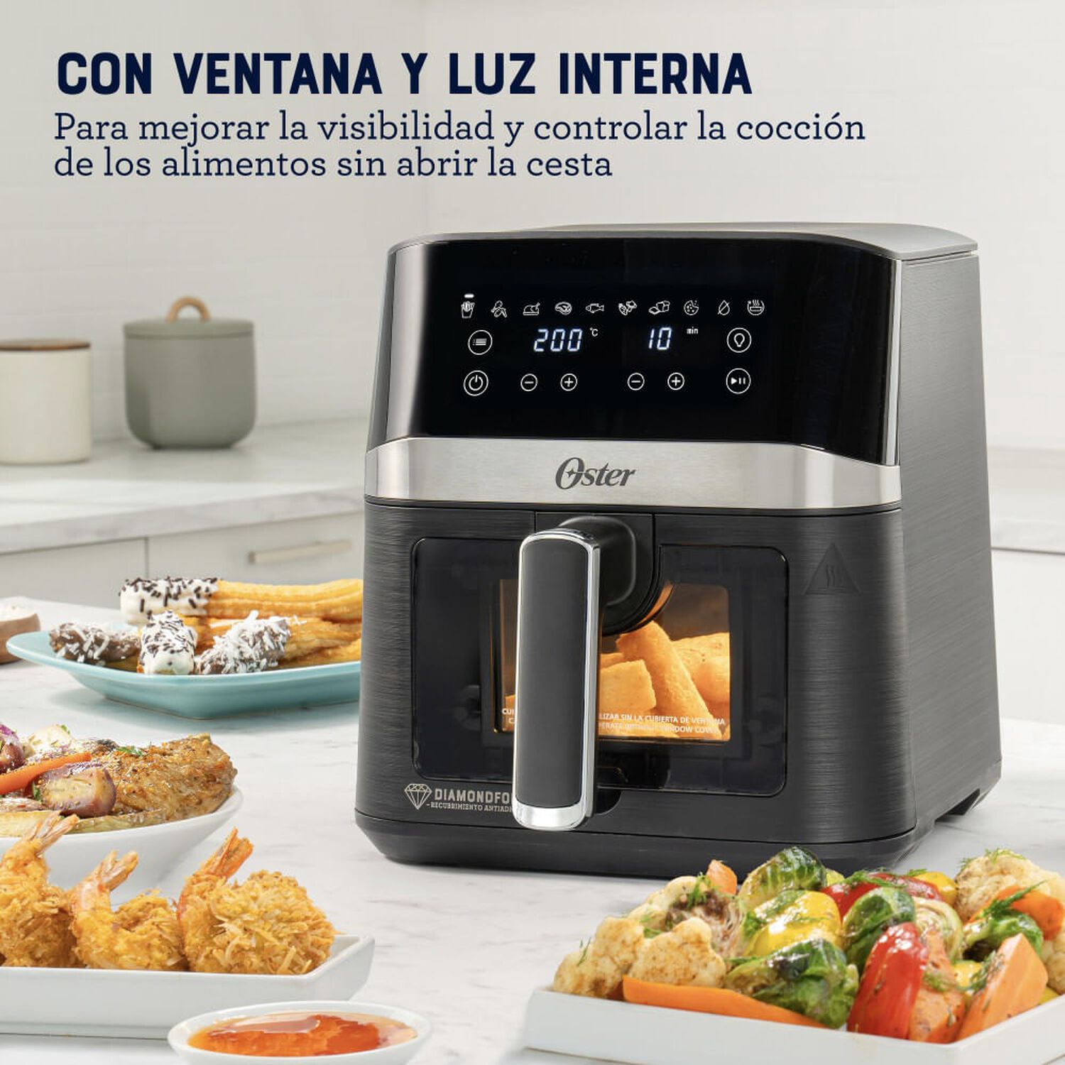 Oster Freidora De Aire Digital 4l Recubrimiento Diamondforce image number 7.0