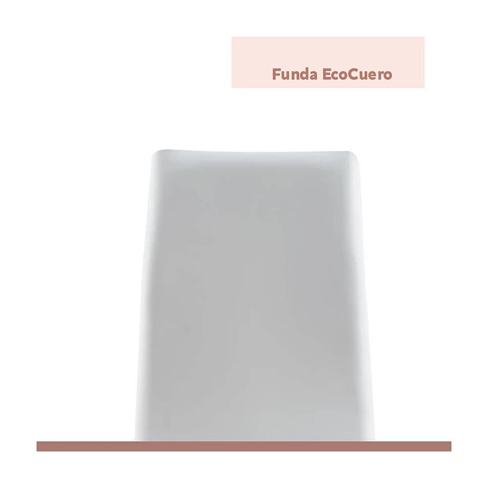 Comedor Mesa Eames 80cm Redonda Vidrio + 4 Sillas Dining Liana Acolchadas - Blancas image number 6.0