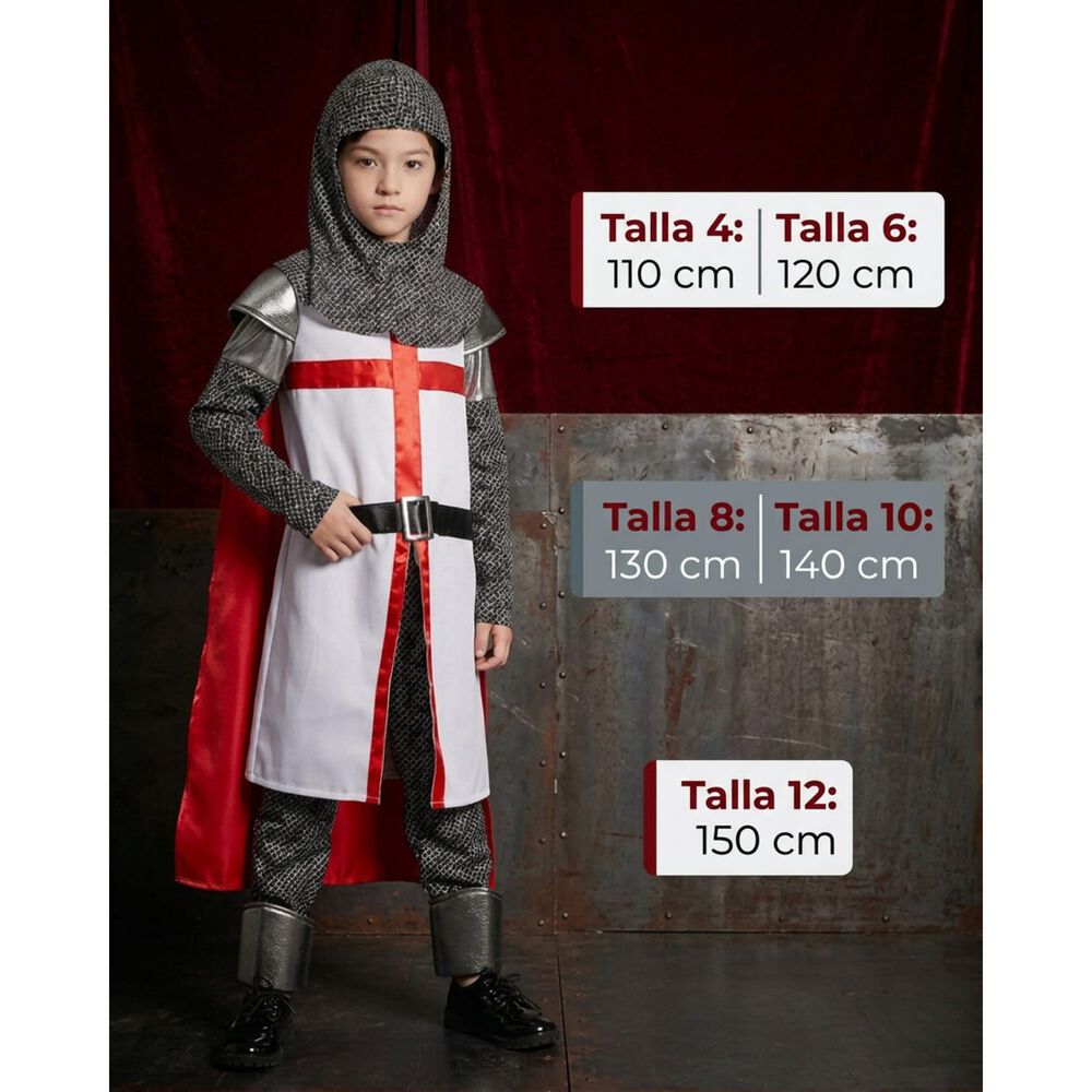 Disfraz Infantil Caballero Templario Edad Media image number 3.0