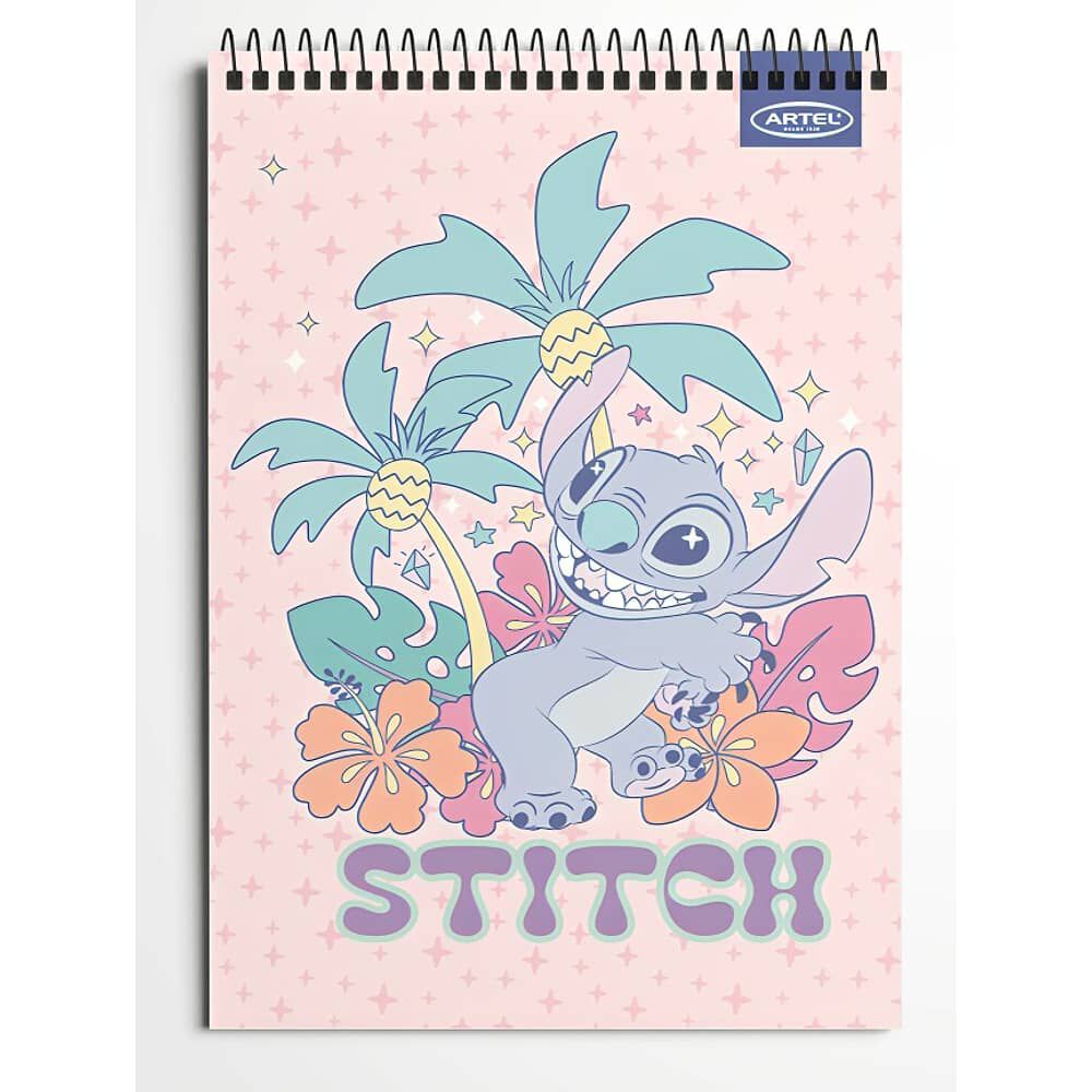 Pack 6pcs Croquera 21x32 80hj Stitch Pastel Artel 2858 image number 3.0