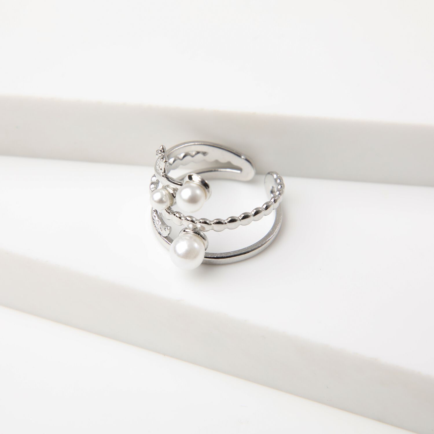 Anillo 19v69 Plateado Mujer Str166 image number 1.0