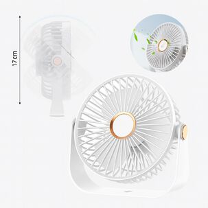Ventilador De Escritorio Port&aacute;til Usb Con Luz Recargable 17 Cm