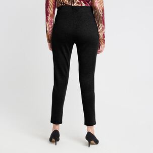 Calza Aplicaci&oacute;n Cierre Tiro Alto Skinny Mujer Lesage