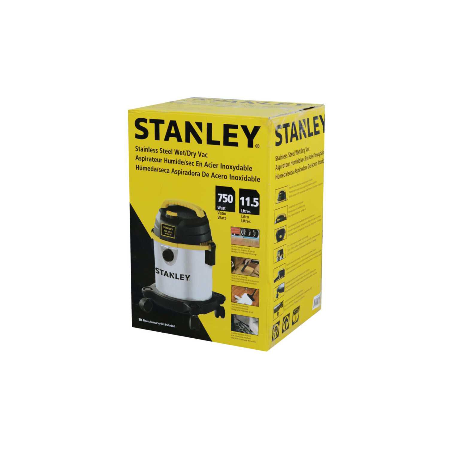 Aspiradora Stanley Acero Inox. Superficies Secas O Mojadas 750w. Tanque De 11.5 Lts image number 2.0