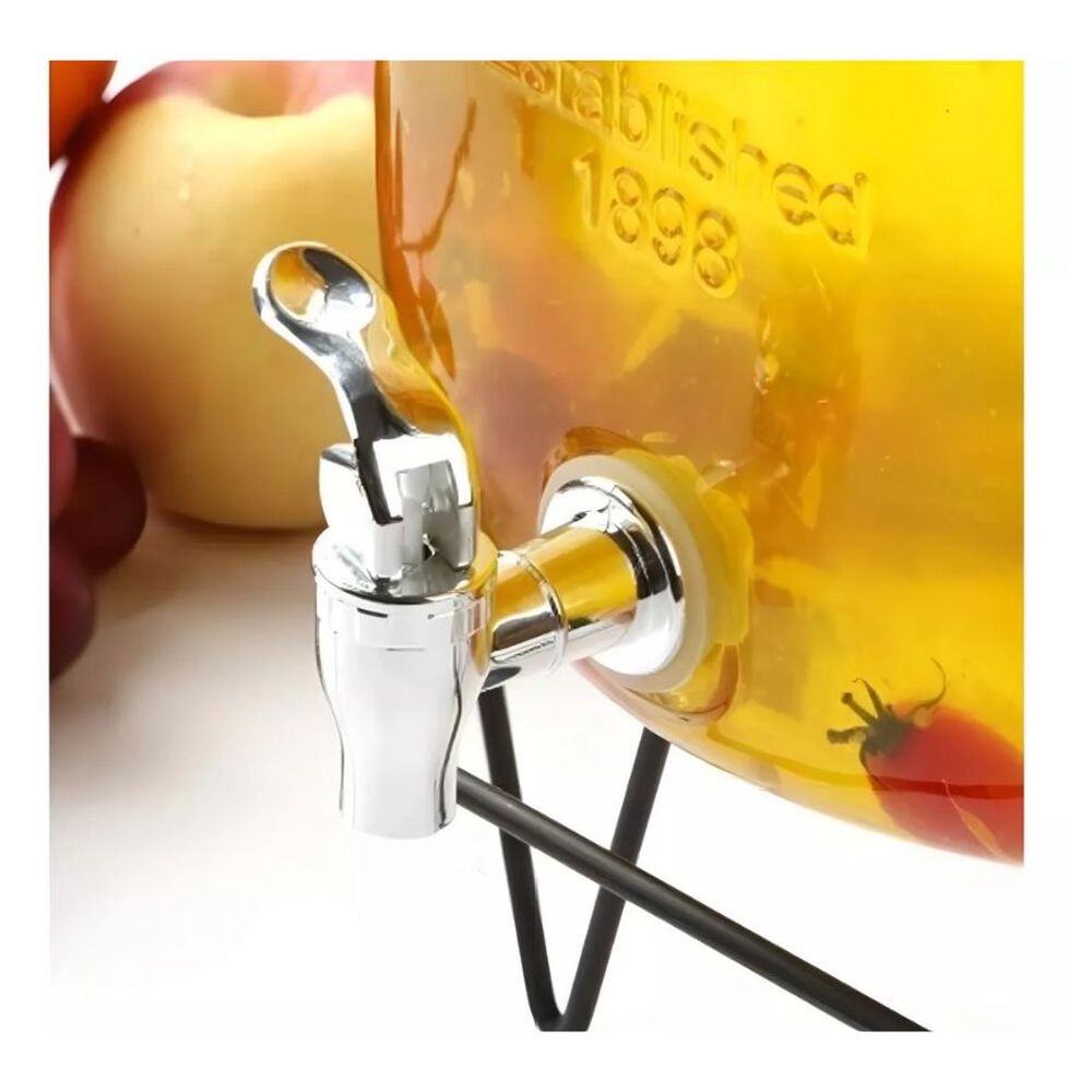 Dispensador De Bebidas De Vidrio 5l Soporte Metal Con Asas image number 3.0