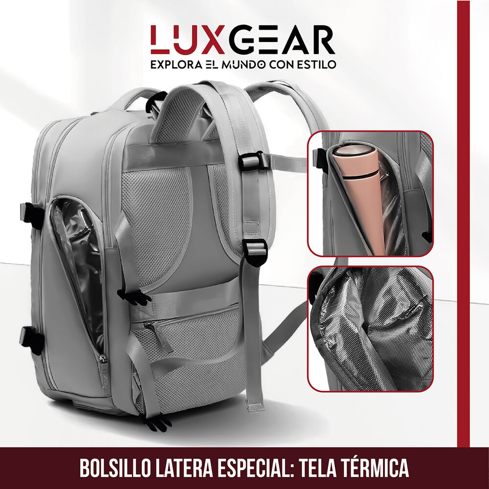Mochila De Viaje Luxgear Nomadlife Impermeable Cabina - Negro image number 9.0