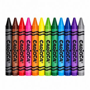 Crayones De Cera Carioca 12 Colores Lavables Escolares - Ps