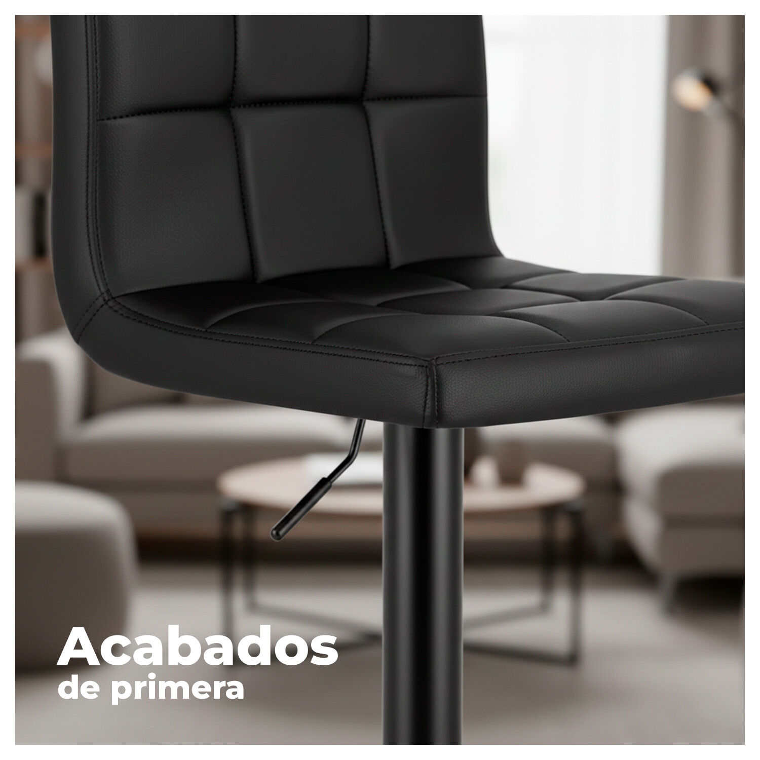 Pack 4 Silla De Bar Con Base Mate Y Altura Regulable Dise&ntilde;o Moderno image number 3.0