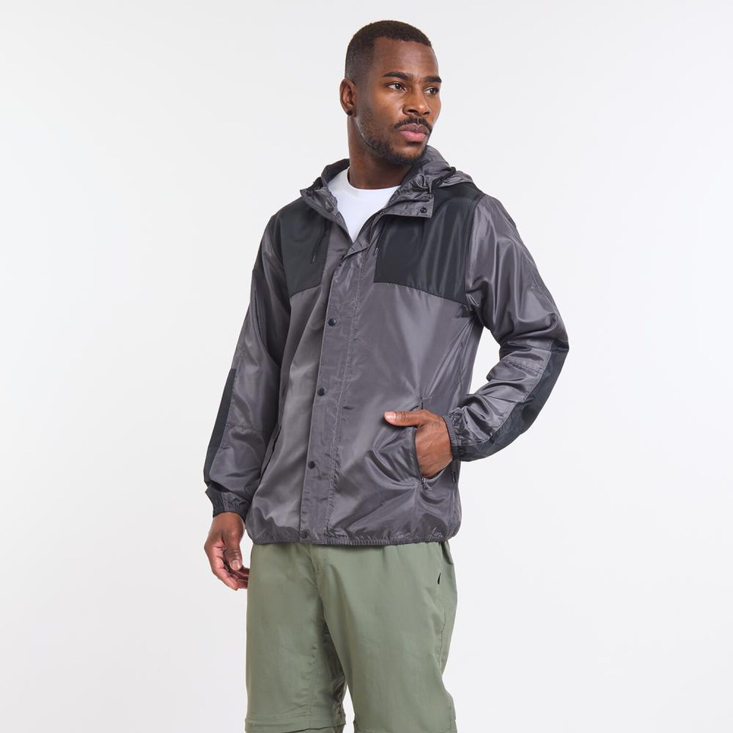 Chaqueta Deportiva Cuello Alto Con Capucha Hombre Wetland image number 2.0