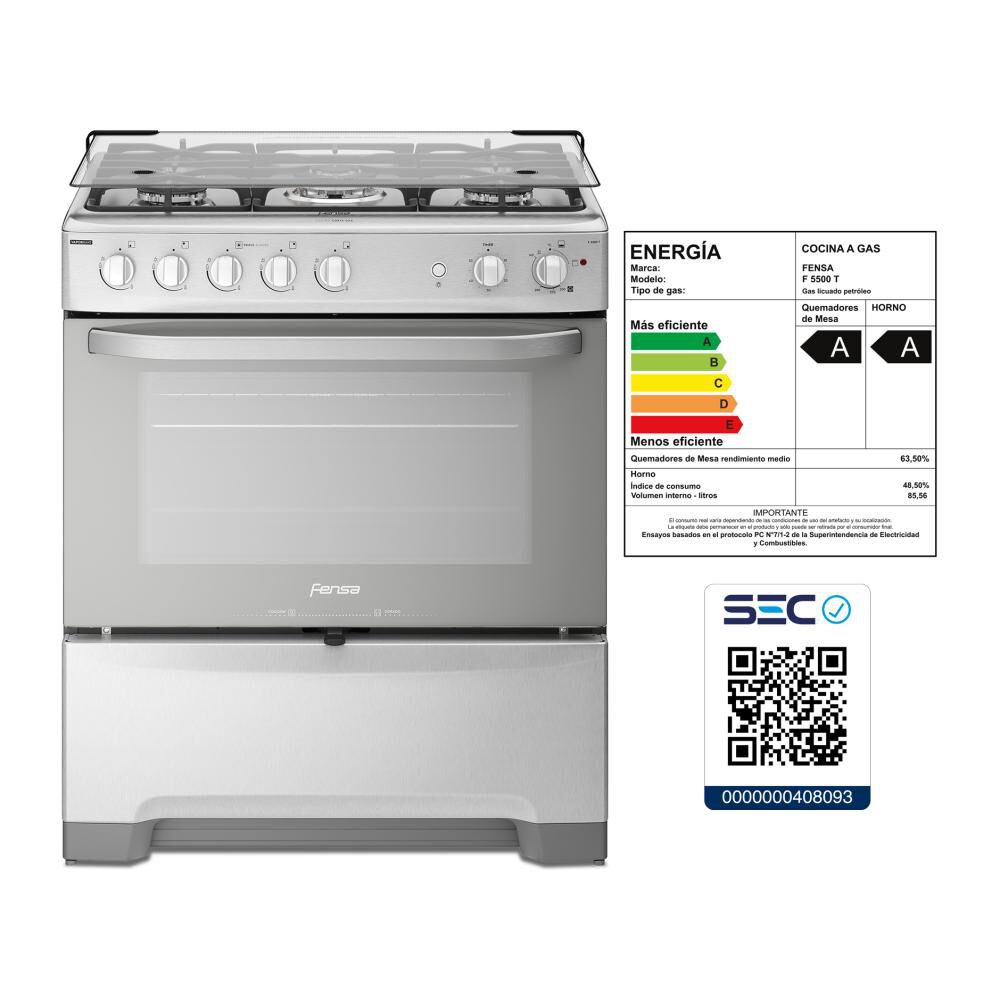Cocina A Gas Fensa F 5500 T / 5 Quemadores image number 12.0