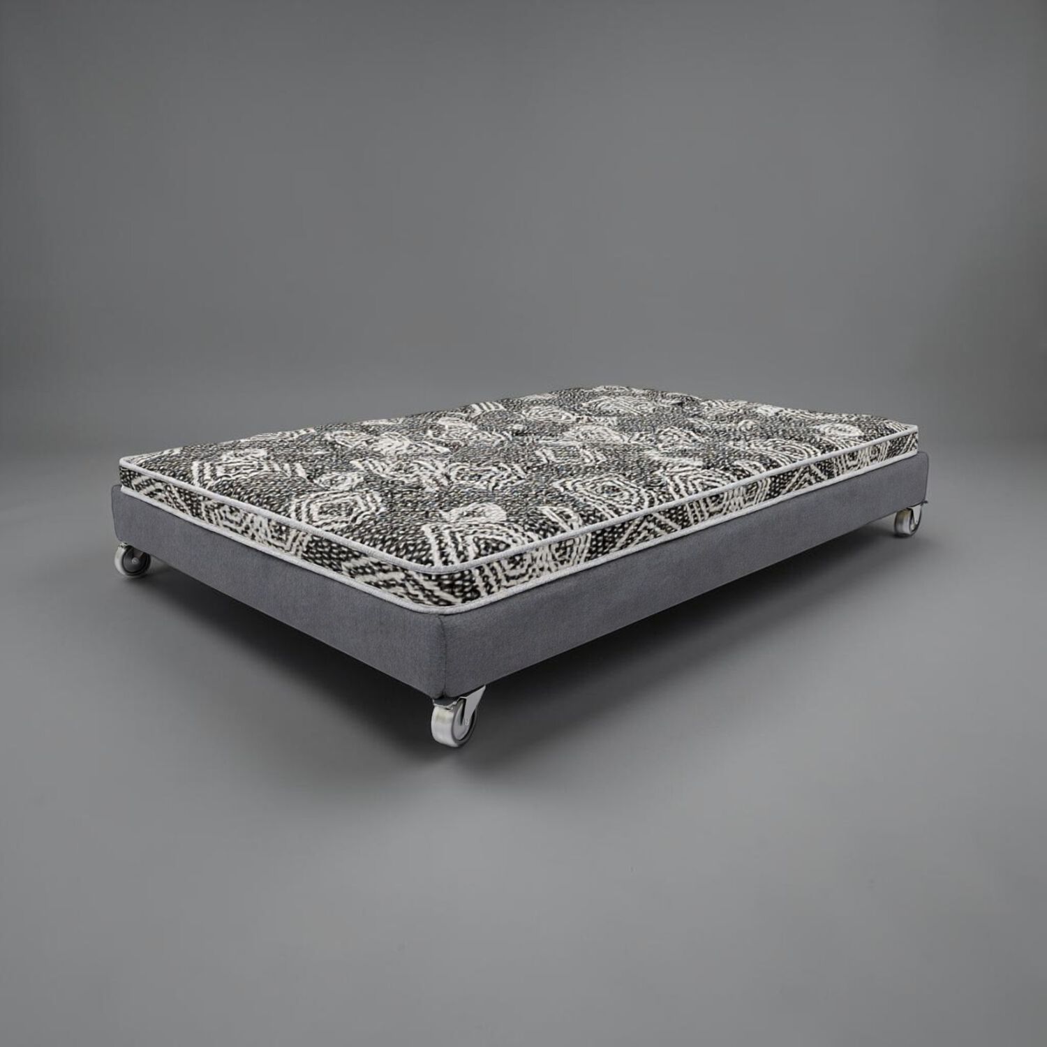 Cama 1 Plaza Box 13 Cm L190 Cm + Colchon Modelo Ideal - Rueda Deluxe (gris) image number 1.0