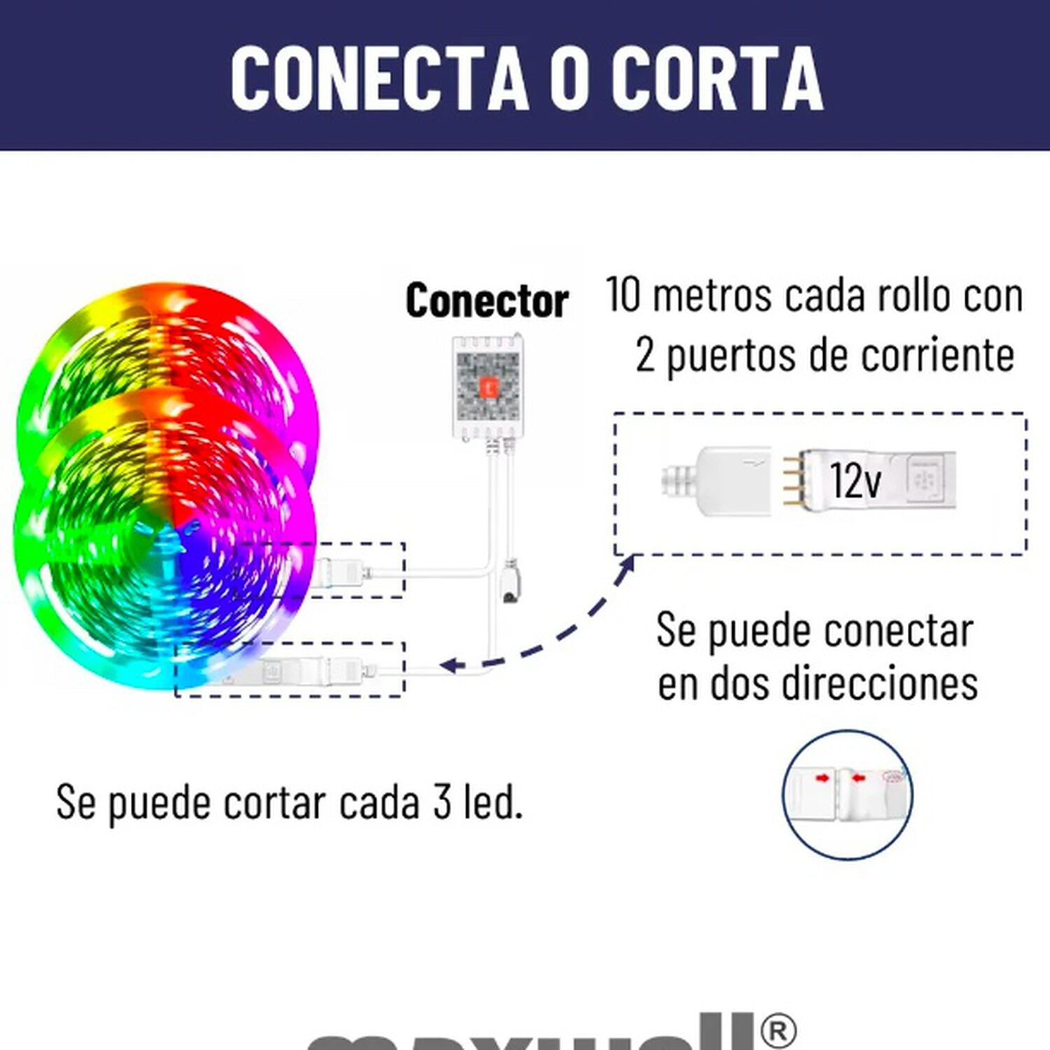 Tira Cinta Luces Led 20 Metros image number 6.0