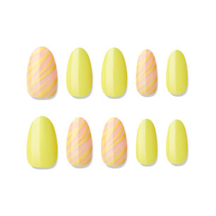 Muzmak - U&ntilde;as Press On Lime Zebra Almond 36 U.
