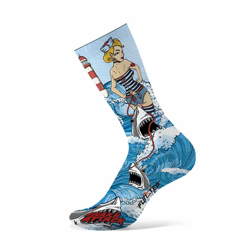 Calcetines Funstep Con Dibujos Shark Attack L (40-43) image number 0.0