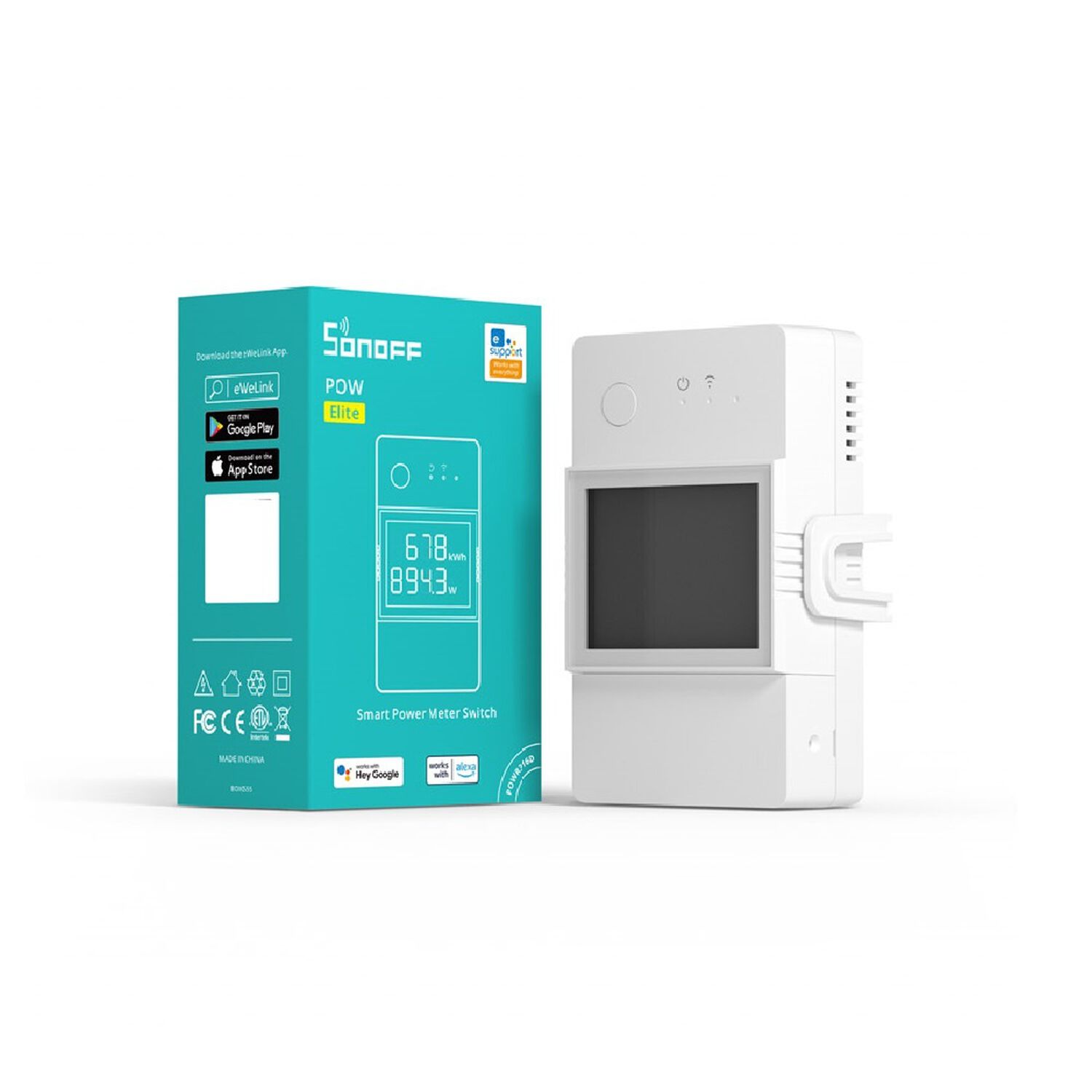 Interruptor Wifi De Medicion De Energia Sonoff Pow Elite 16a image number 1.0
