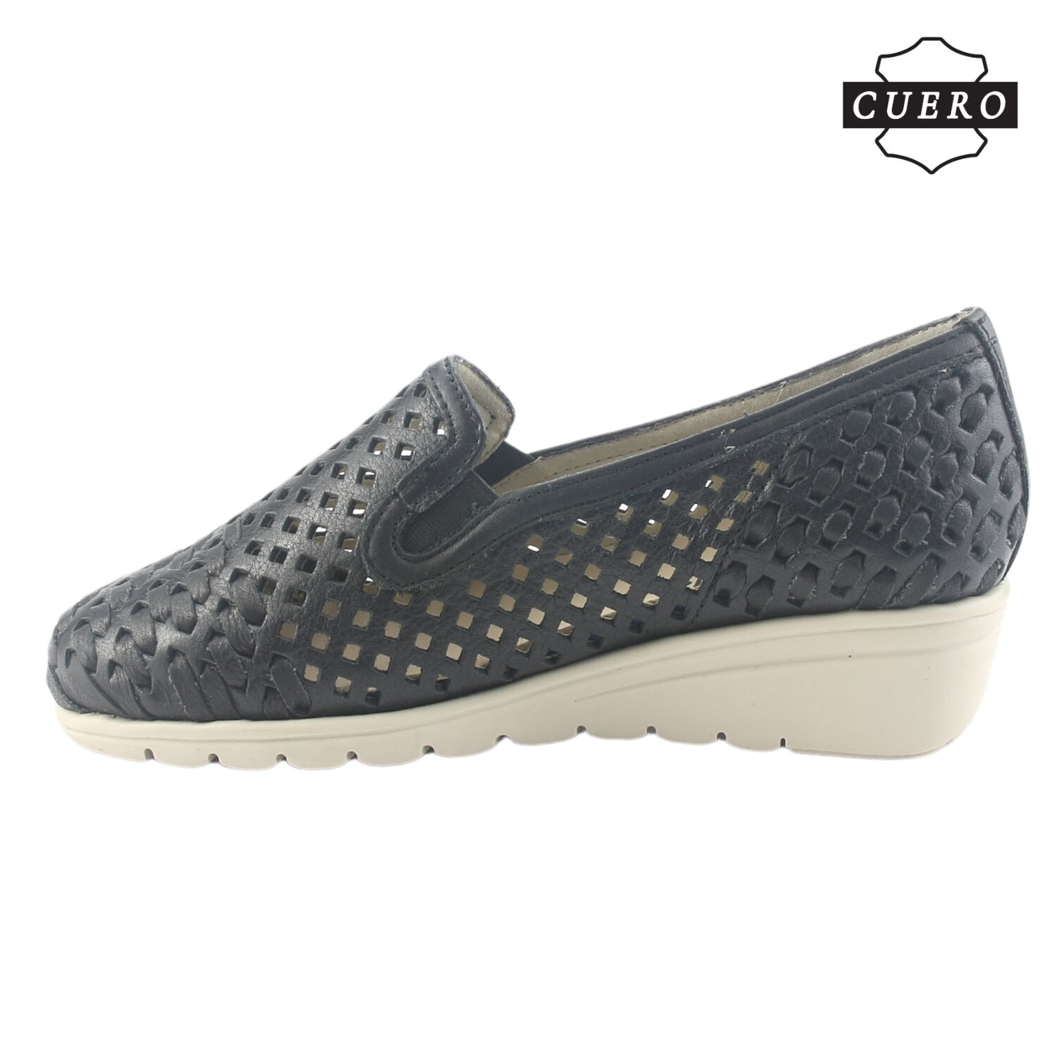 Zapato De Cuero Chalada Mujer Crose-1 Negro Casual image number 2.0