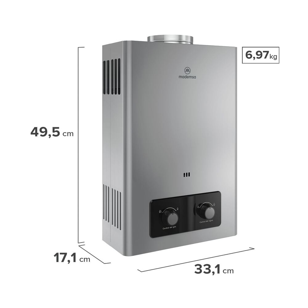 Calefont Gas Licuado 8 Litros Tiro Natural Ionizado Cmn08g image number 2.0