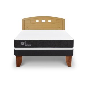 Cama Europea Cic Ortopedic / 2 Plazas / Base Normal + Respaldo