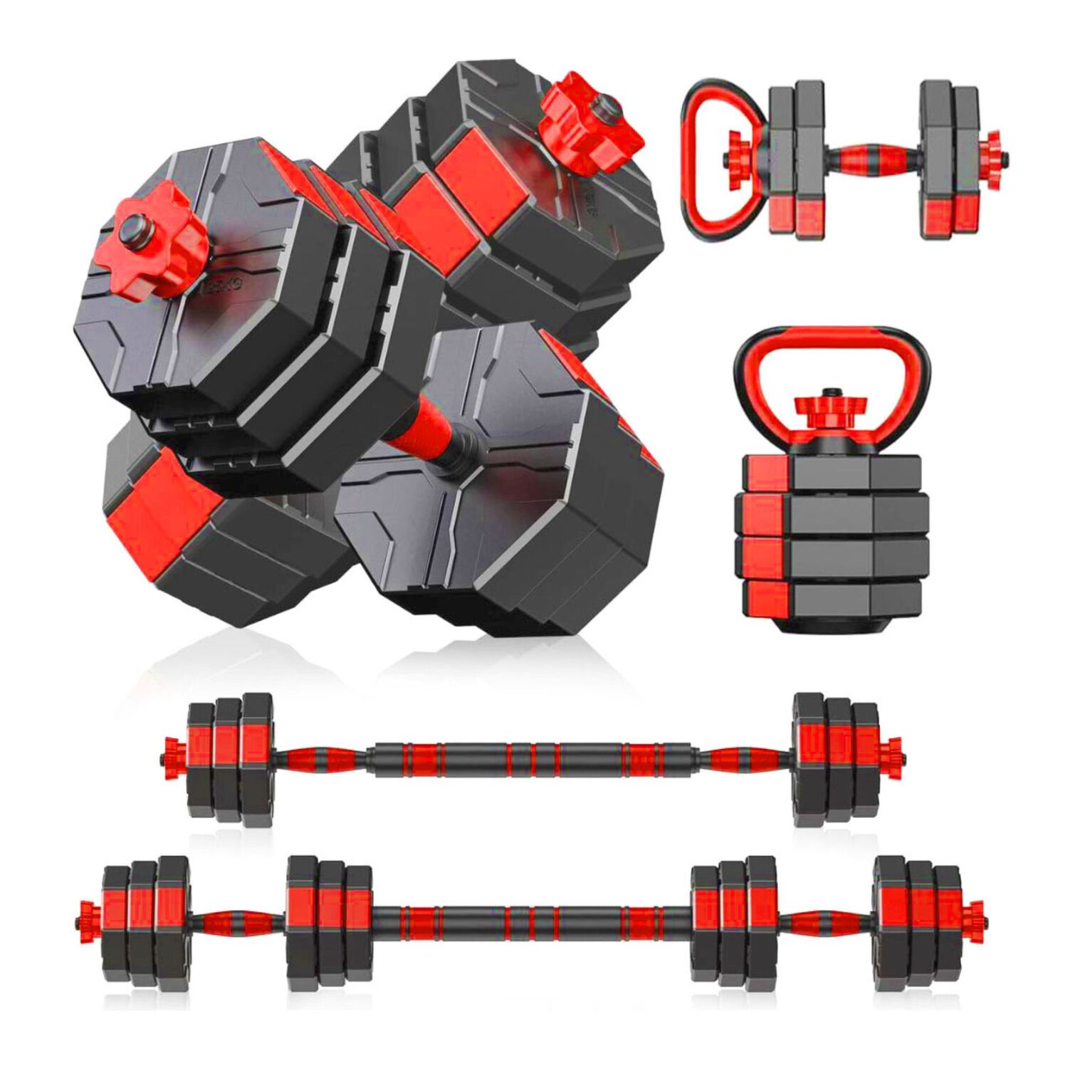 Set Mancuernas Barra Rusa Ajustables 20 Kg 3 En 1 image number 0.0