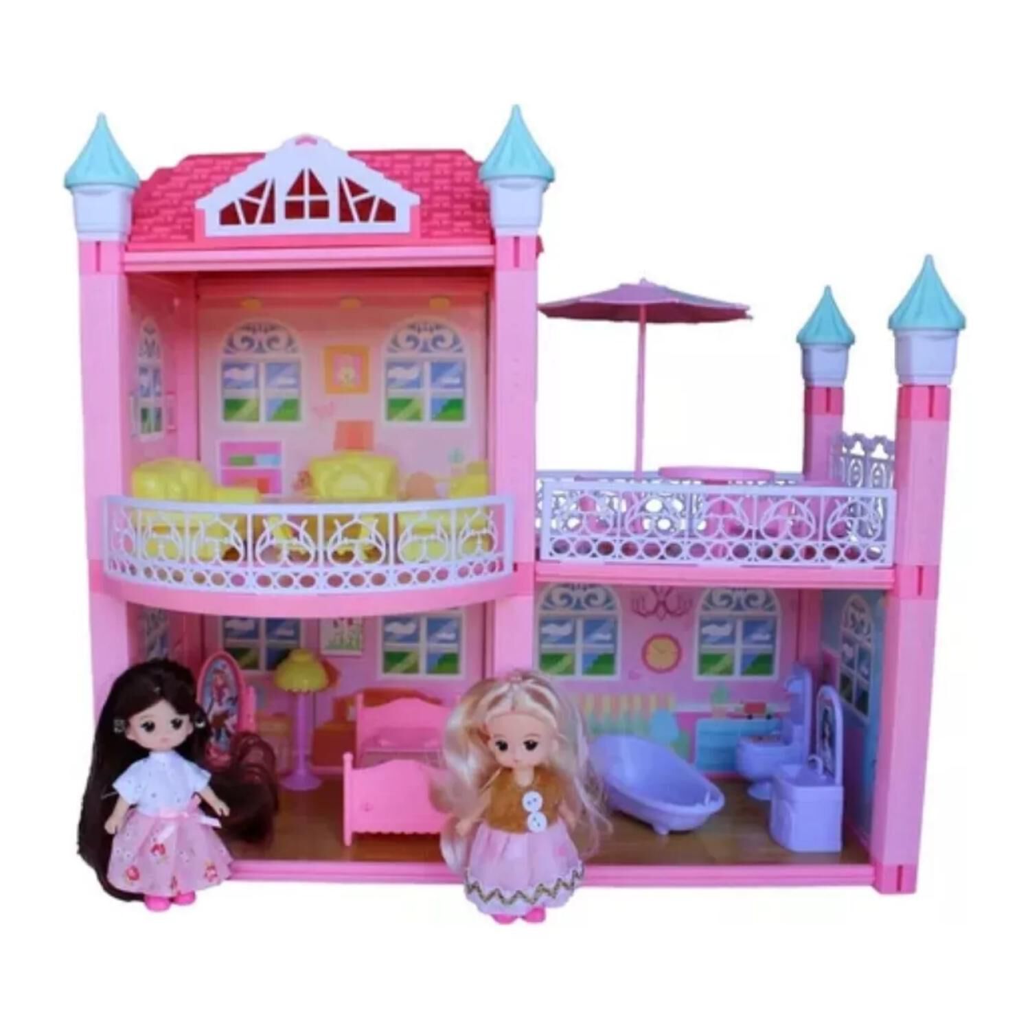 Juguete Casa Castillo De Mu&ntilde;ecas Armable 105pcs image number 0.0