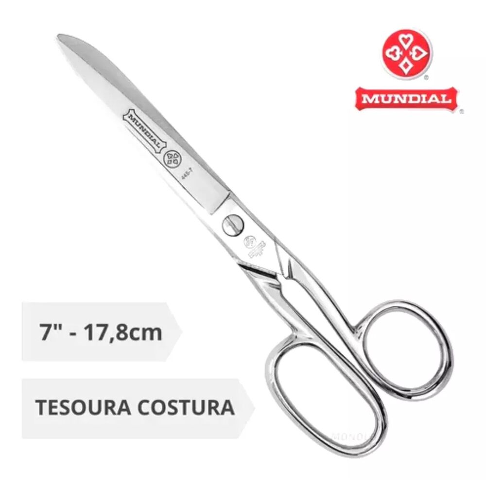 Tijera Para Costura Mundial Met&aacute;lica 445-7, 7'' (17,8cm) image number 4.0