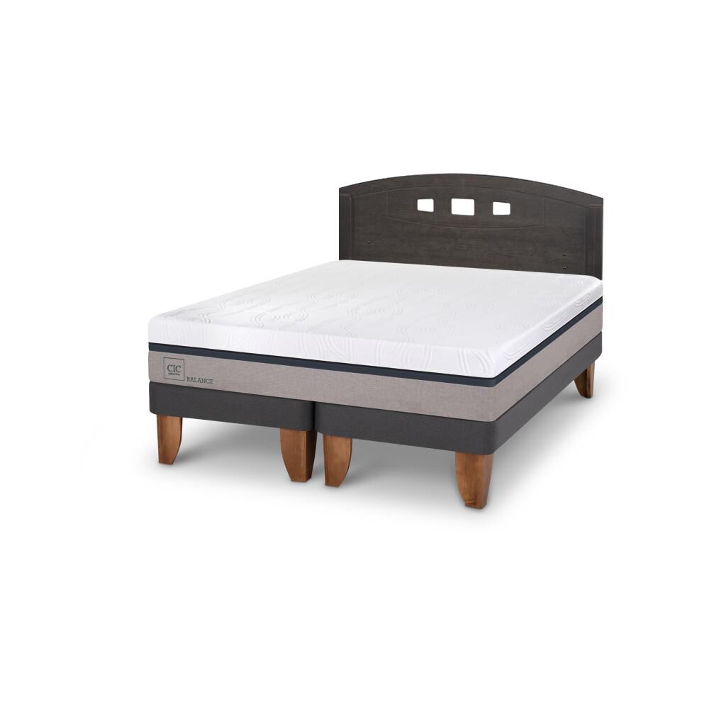 Cama Europea Cic Balance / 2 Plazas / Base Dividida + Respaldo image number 1.0