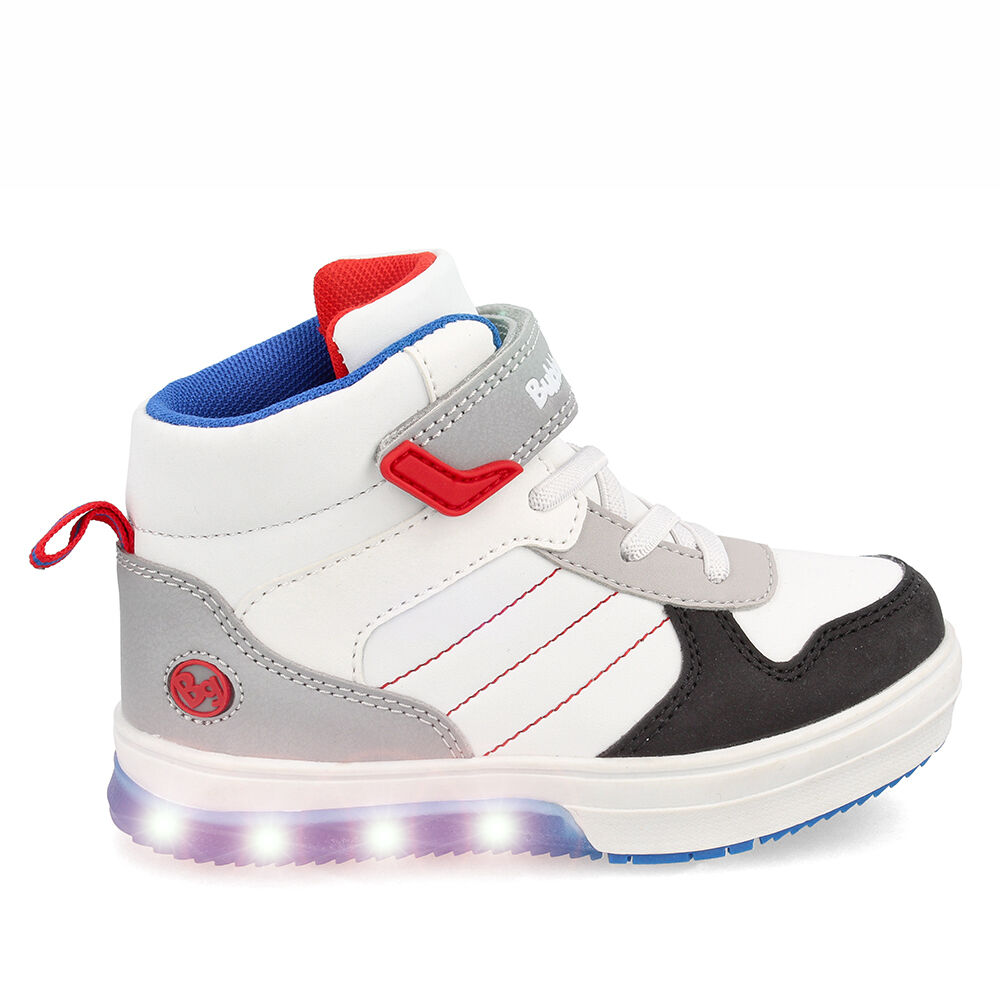 Zapatilla Niño Bubblegummers Luces Neon Blanco-gris image number 7.0