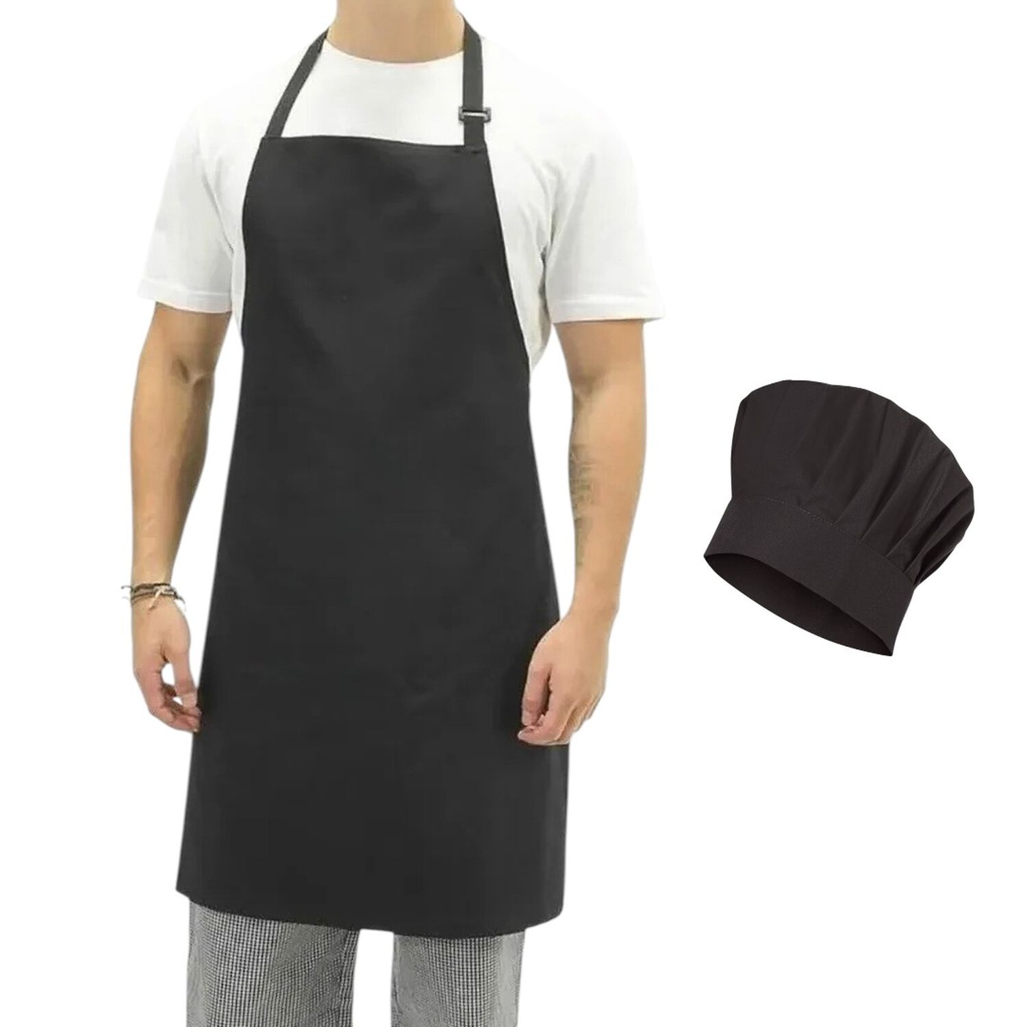 Set Cocinero Chef Pechera O Delantal Y Gorro image number 0.0