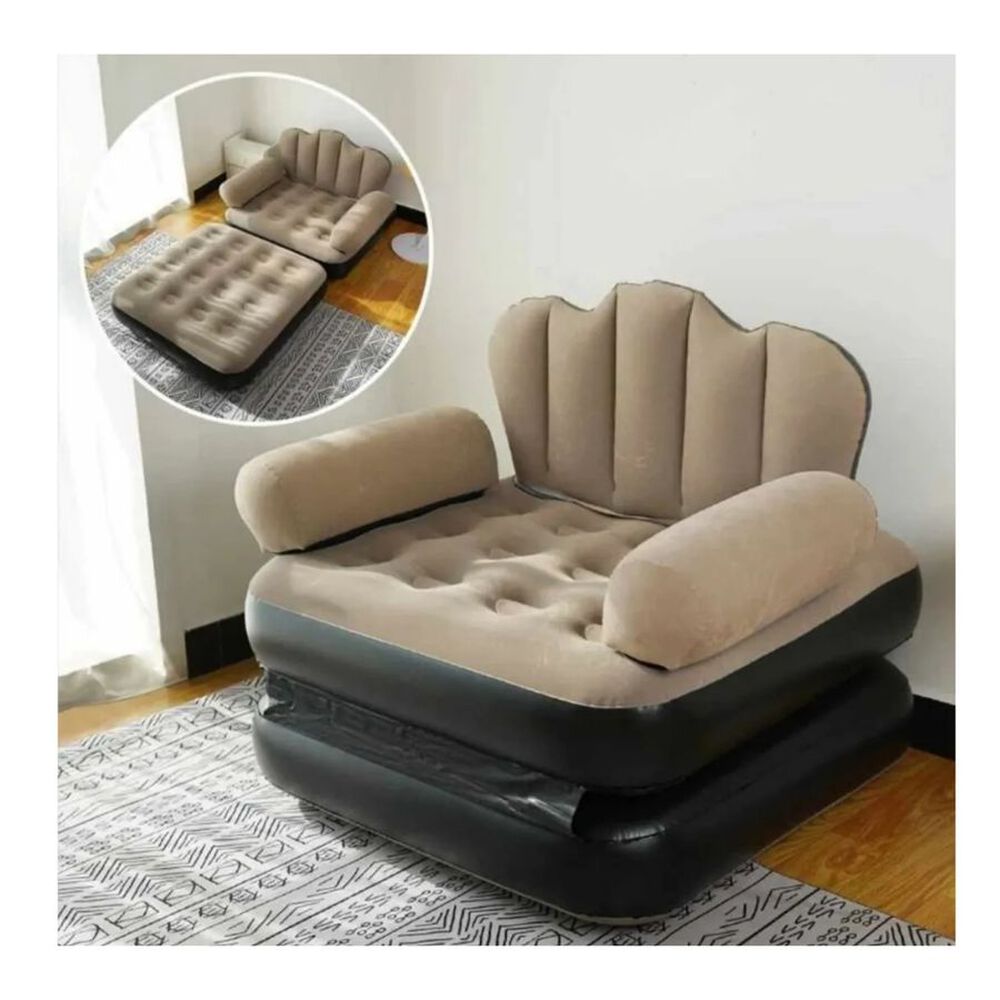 Sillon Puff Sofa Silla Inflable Doble Uso Cama Portable image number 2.0