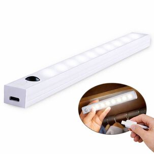 Barra Led Closet Y Cocina + Sensor Pir Recargable Usb-c D05