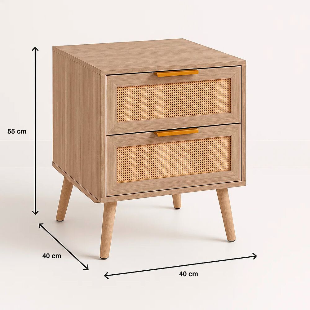 Pack De 2 Veladores Eames Mesh Doble - Madera Oscura Walnut image number 3.0