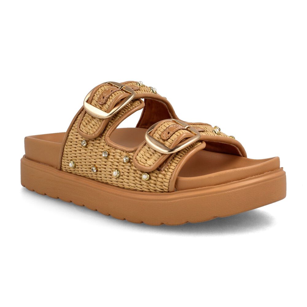 Sandalia Mujer Bata Barack Beige image number 1.0