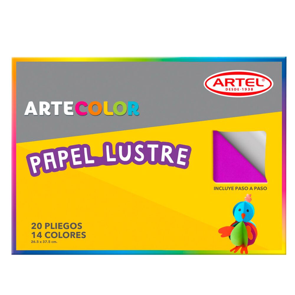 Artecolor Papel Lustre 20 Pliegos 26,5x37,5 Artel image number 0.0