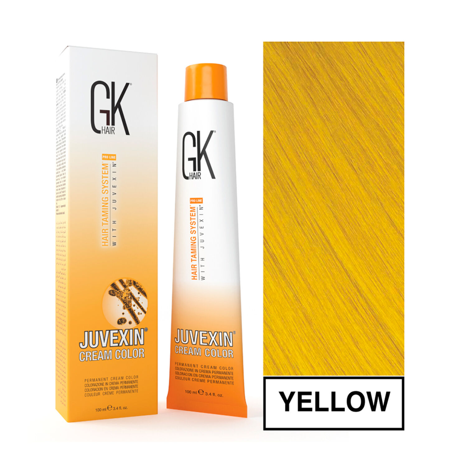 Gkhair - Tintura Cream Color Permanente Vegana 100ml + Oxidante - Yellow image number 0.0