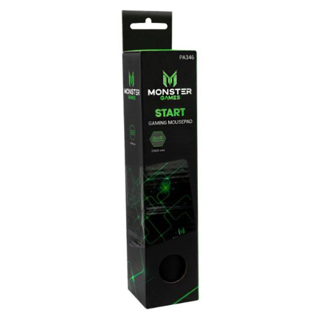 Mousepad Gamer 23x20cm Negro Verde Start image number 2.0