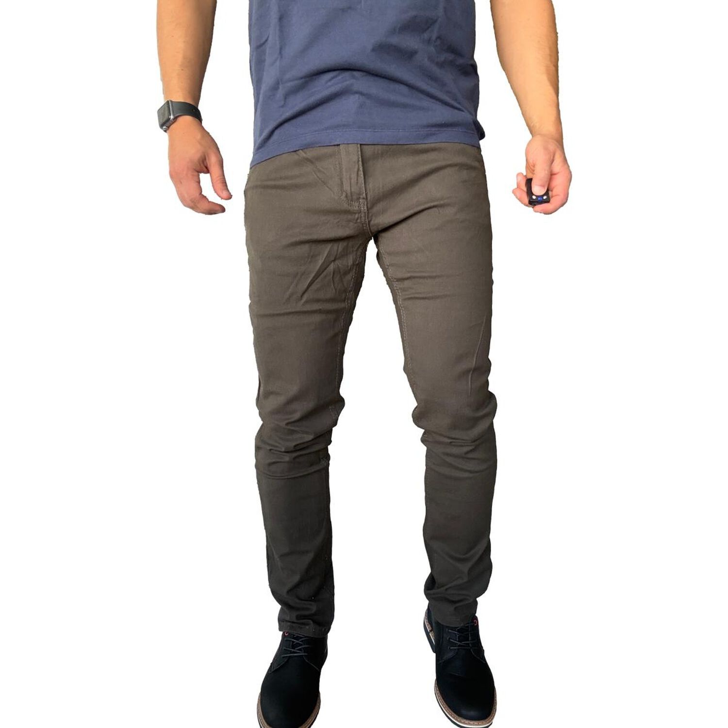 Pantal&oacute;n Tela Elasticado Slim Fit Bolsillo Argentino image number 17.0