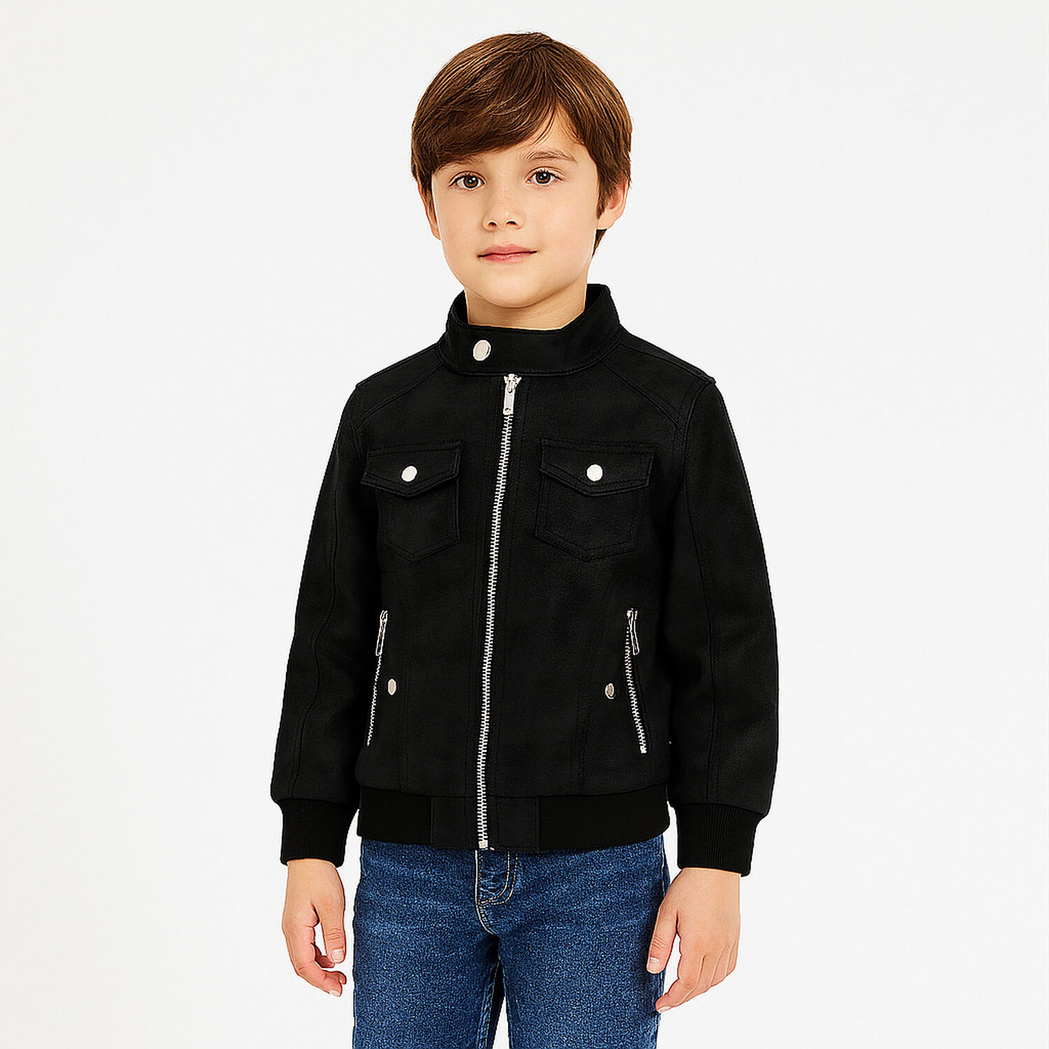 Chaquetas Lisboa Ni&ntilde;o Ecocuero Con Cierres Met&aacute;licos image number 5.0