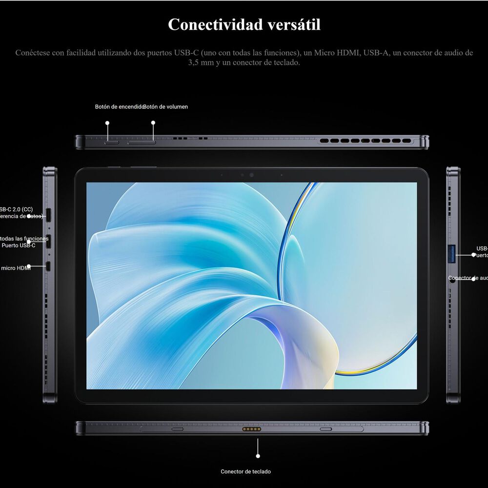 Chuwi Hi10 X1 - Tablet Windows 11 Con Procesador Intel N100 Y 8gb De Ram image number 6.0