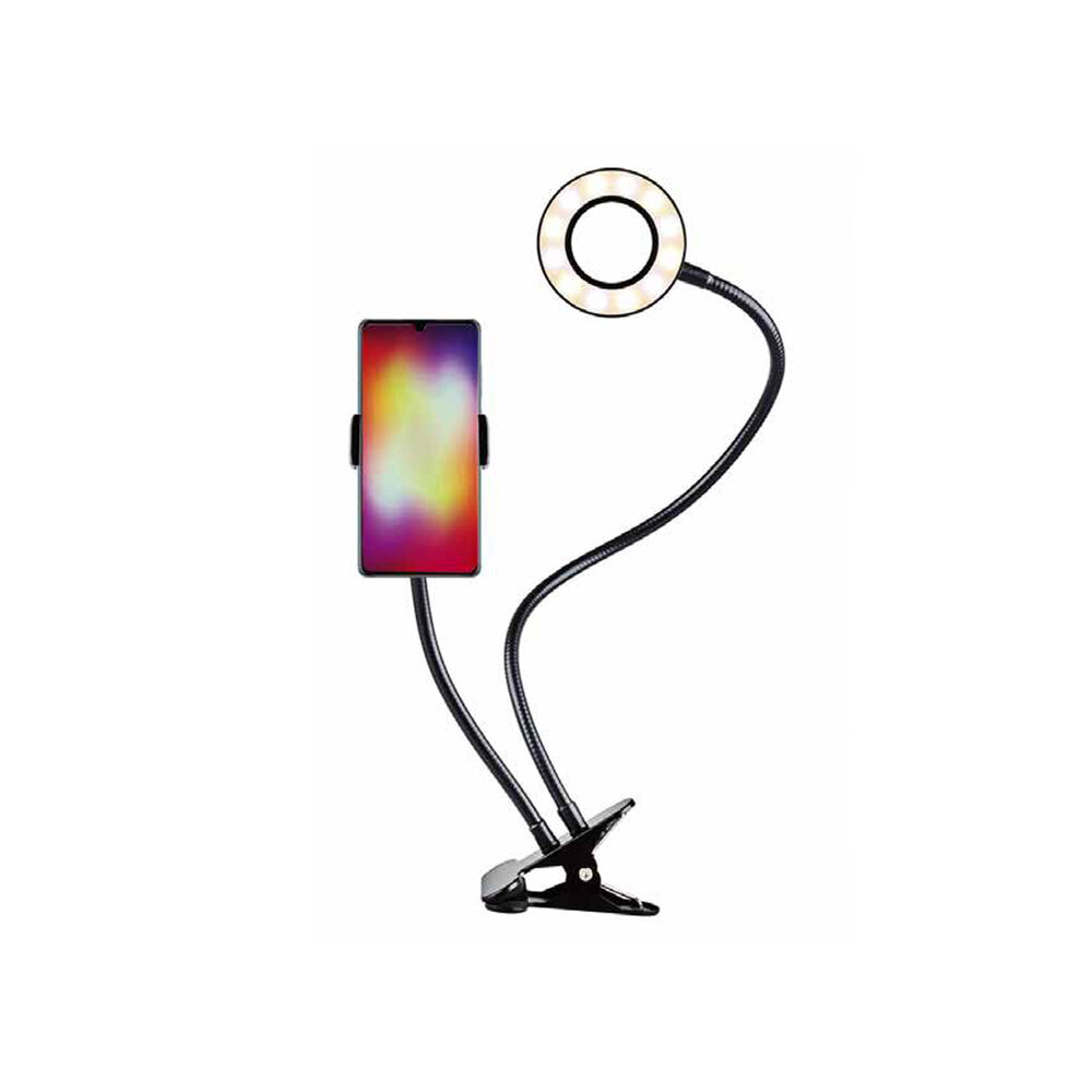 Soporte Celular Escritorio Con Aro Led Con Control Luz - Ps image number 0.0