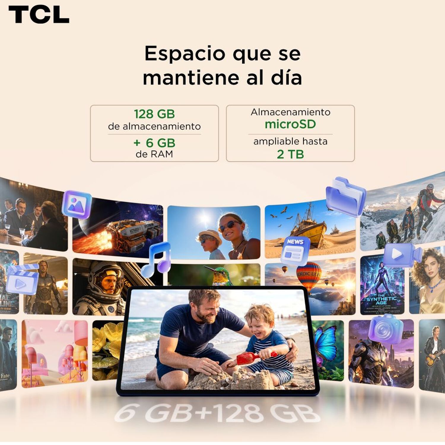 Tablet 11" TCL Tab A1 / 6 GB RAM / 128 GB / Azul Marino + Funda image number 5.0